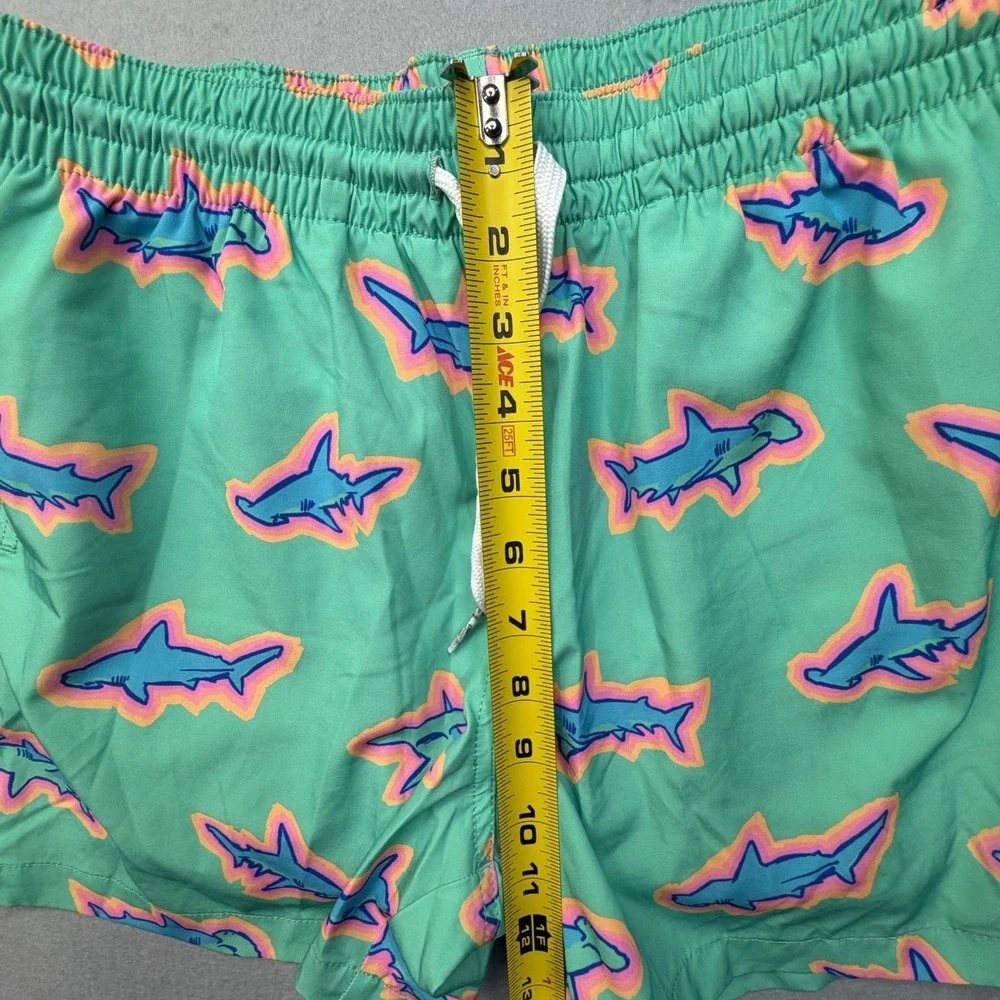 Chubbies The Apex Swimmers Swim Trunks Shark Neon Glades Mint Small S 5.5